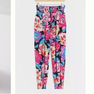 Anthropologie Aniya Ballon Joggers In Multicolor Floral Print S XS EUC